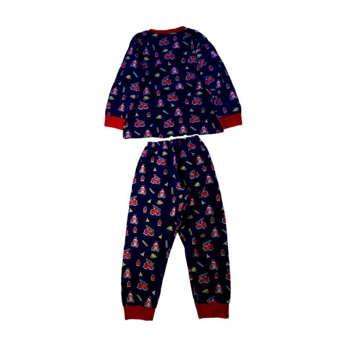 A Navy Pyjama Sets from Kissy Kissy in size 6T for boy. (Back View)