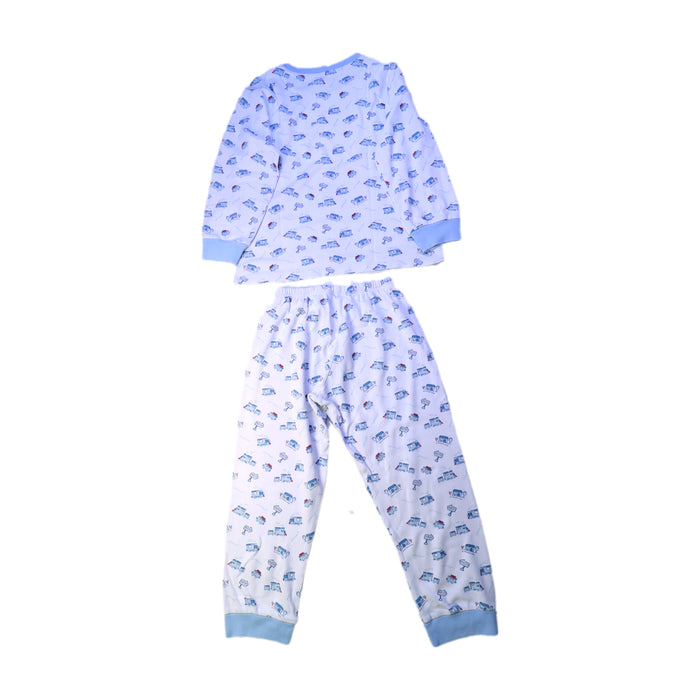 A Blue Pyjama Sets from Kissy Kissy in size 6T for boy. (Back View)