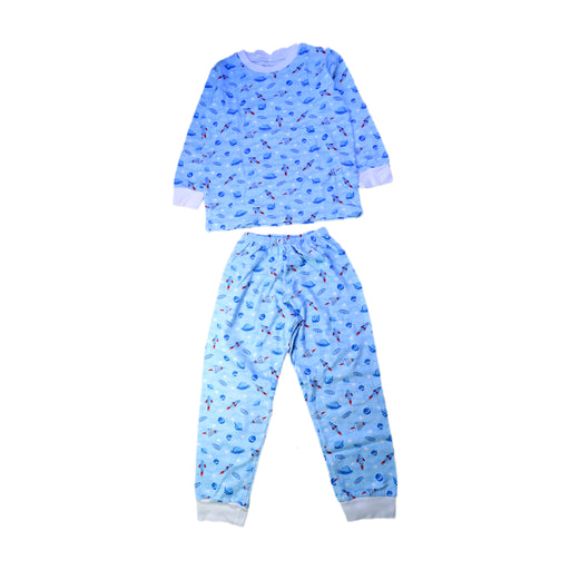 A Blue Pyjama Sets from Kissy Kissy in size 6T for boy. (Front View)