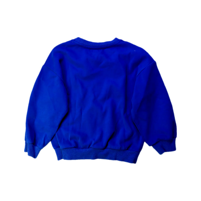 A Blue Crewneck Sweatshirts from Felix & Mina in size 4T for boy. (Back View)