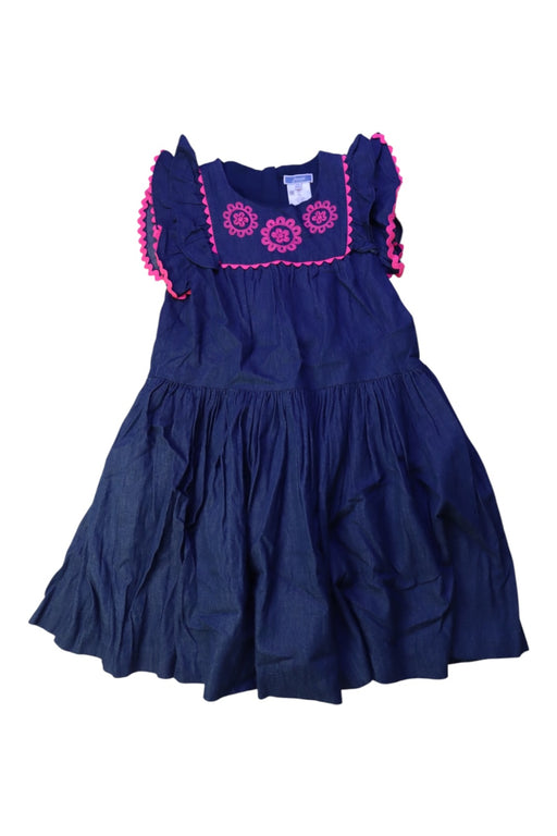 A Navy Short Sleeve Dresses from Jacadi in size 8Y for girl. (Front View)