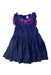 A Navy Short Sleeve Dresses from Jacadi in size 8Y for girl. (Front View)