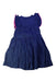 A Navy Short Sleeve Dresses from Jacadi in size 8Y for girl. (Back View)