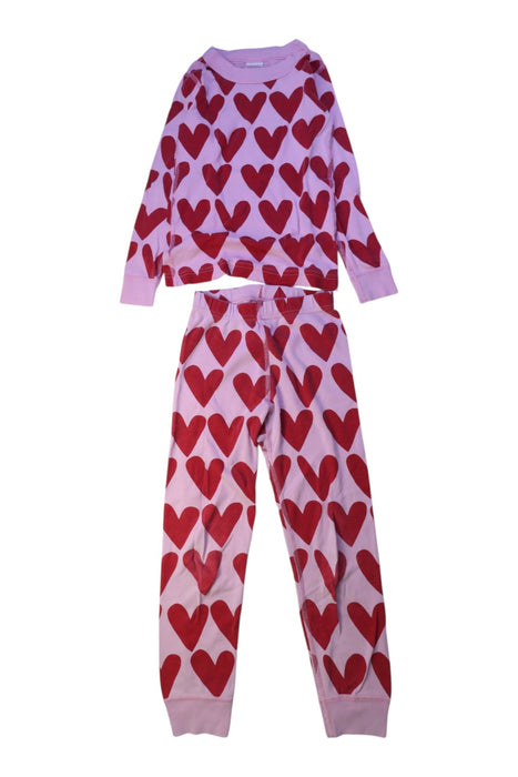 A Pink Pyjama Sets from Hanna Andersson in size 5T for girl. (Front View)