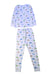 A White Pyjama Sets from Kissy Kissy in size 6T for boy. (Back View)
