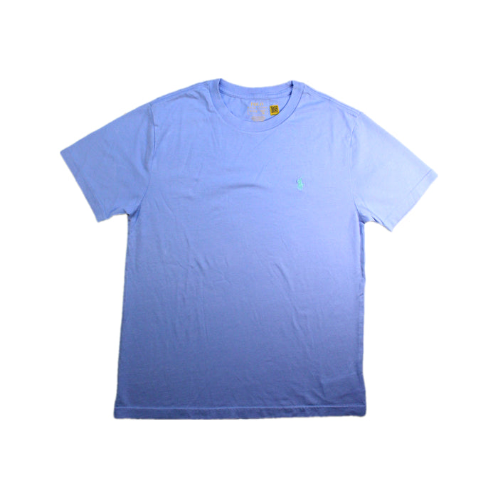 A Blue Short Sleeve T Shirts from Polo Ralph Lauren in size 10Y for boy. (Front View)