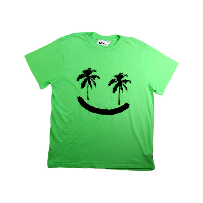 A Green Short Sleeve T Shirts from Molo in size 12Y for boy. (Front View)