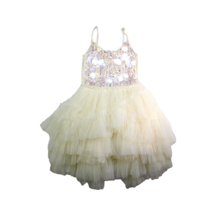 A Ivory Sleeveless Dresses from Tutu Du Monde in size 6T for girl. (Front View)