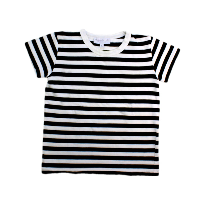 A Black Short Sleeve T Shirts from Agnes B Enfant in size 6T for neutral. (Front View)