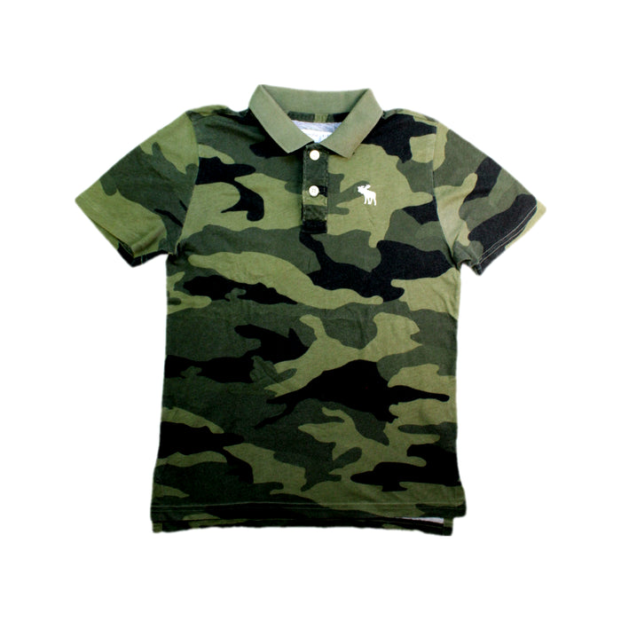 A Green Short Sleeve Polos from Abercrombie & Fitch in size 9Y for boy. (Front View)