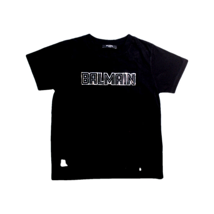 A Black Short Sleeve T Shirts from Balmain in size 6T for neutral. (Front View)