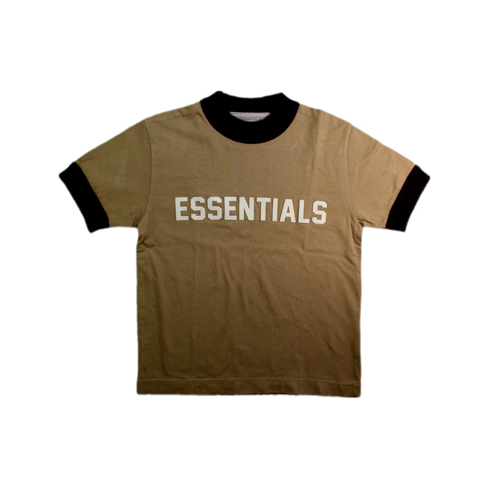 A Beige Short Sleeve T Shirts from Fear of God Essentials in size 6T for boy. (Front View)