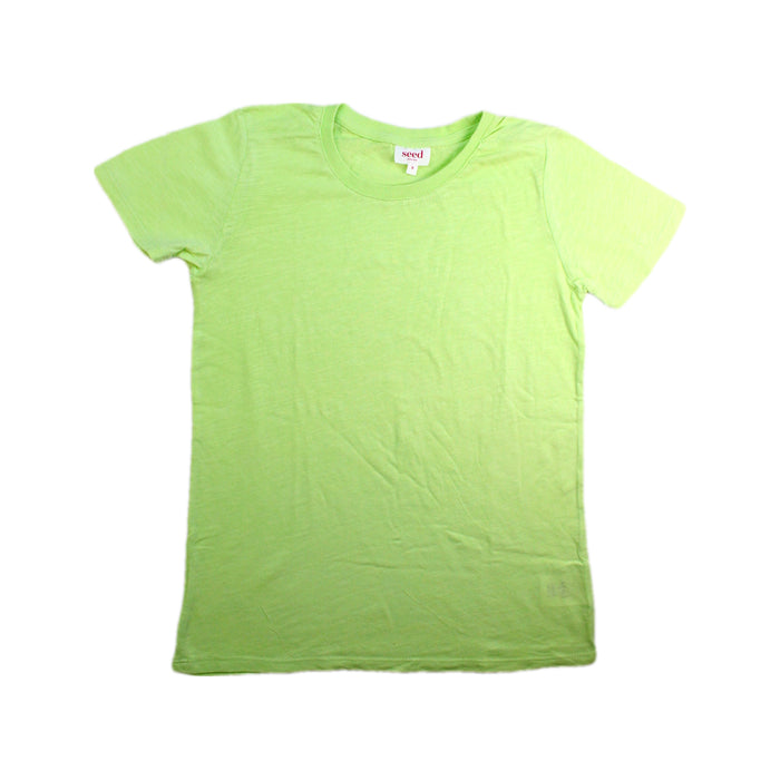 A Green Short Sleeve T Shirts from Seed in size 9Y for boy. (Front View)