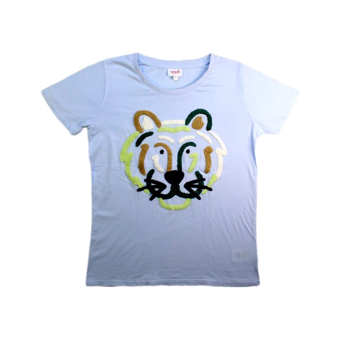 A Blue Short Sleeve T Shirts from Seed in size 9Y for boy. (Front View)
