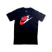 A Black Short Sleeve T Shirts from Nike in size 10Y for boy. (Front View)