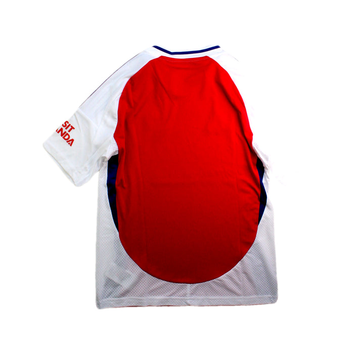 A Red Active Tops from Adidas in size 11Y for boy. (Back View)