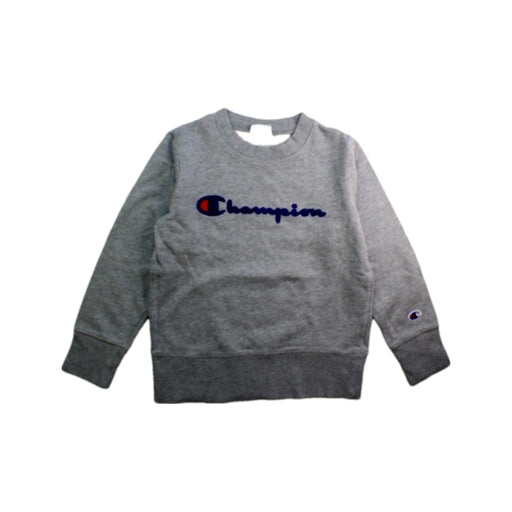 A Grey Crewneck Sweatshirts from Champion in size 10Y for boy. (Front View)