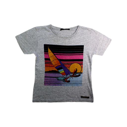 A Grey Short Sleeve T Shirts from Finger in the Nose in size 8Y for boy. (Front View)
