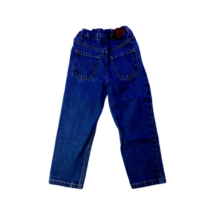 A Blue Jeans from Petit Bateau in size 6T for boy. (Back View)