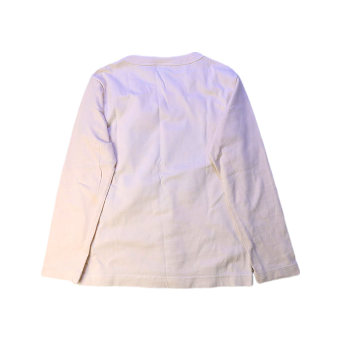 A White Long Sleeve T Shirts from Petit Bateau in size 6T for boy. (Back View)
