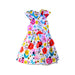 A Multicolour Short Sleeve Dresses from tuc tuc in size 5T for girl. (Front View)