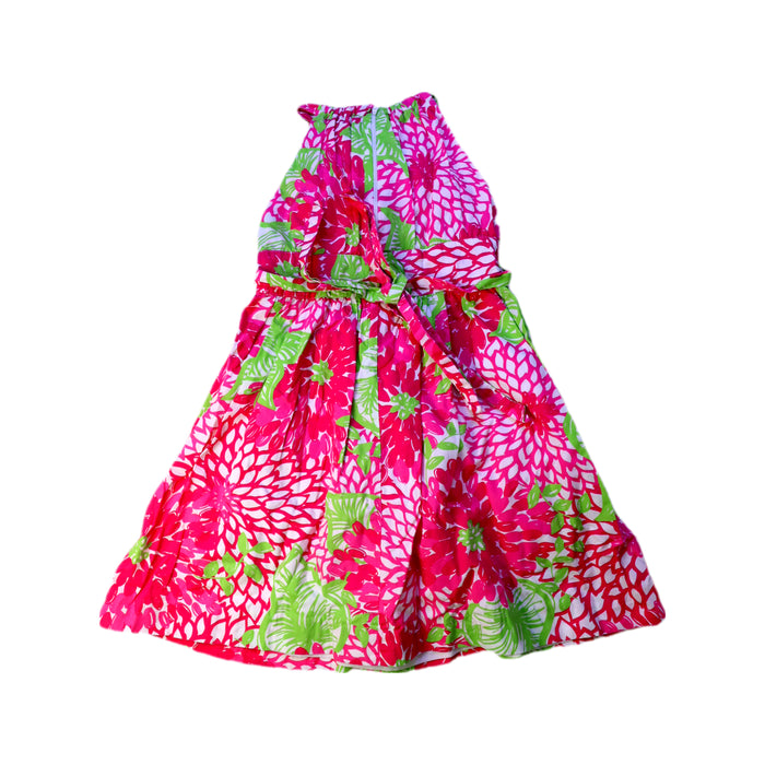 A Multicolour Sleeveless Dresses from Lilly Pulitzer in size 4T for girl. (Back View)