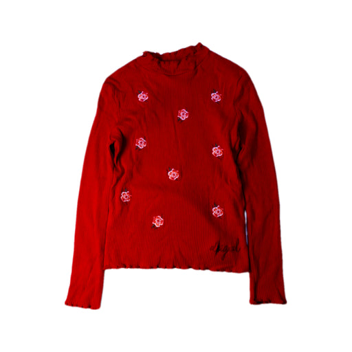 A Red Long Sleeve Tops from Desigual in size 5T for girl. (Front View)