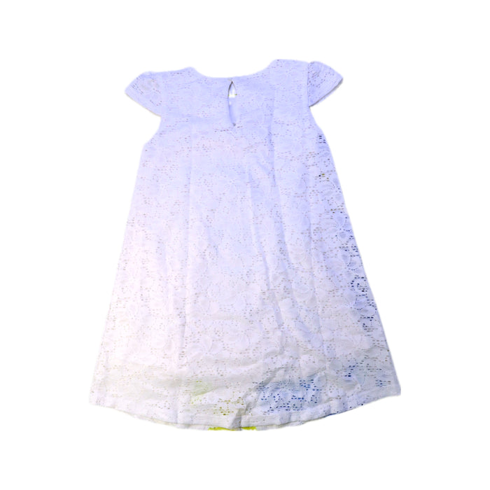 A Blue Short Sleeve Dresses from Desigual in size 5T for girl. (Back View)
