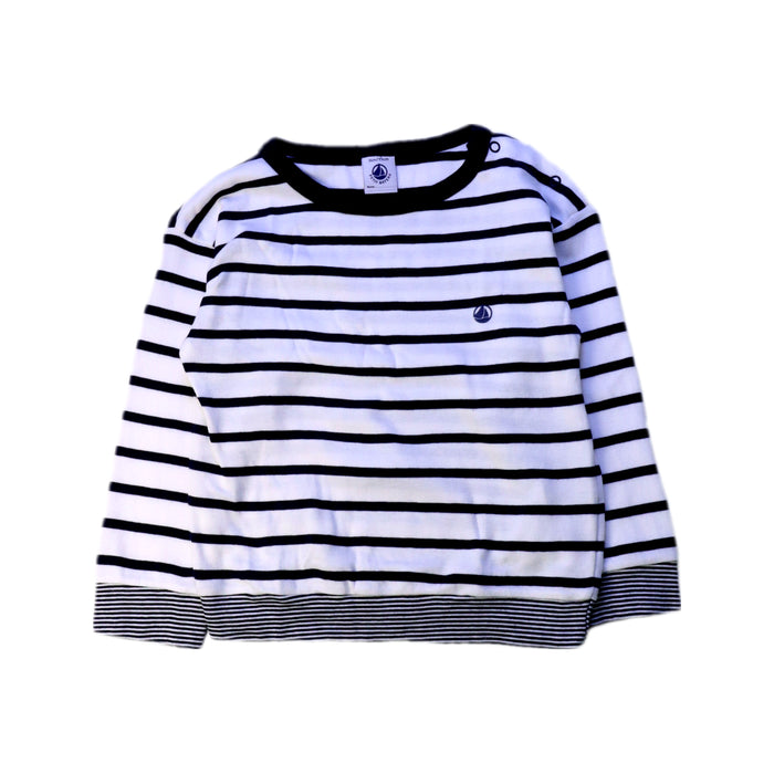 A White Long Sleeve Tops from Petit Bateau in size 3T for neutral. (Front View)