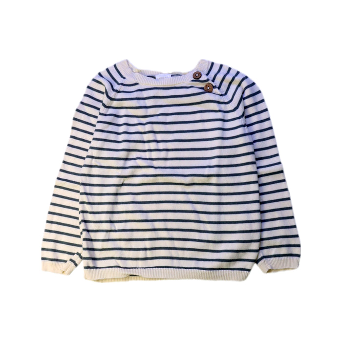 A White Knit Sweaters from Jamie Kay in size 3T for boy. (Front View)
