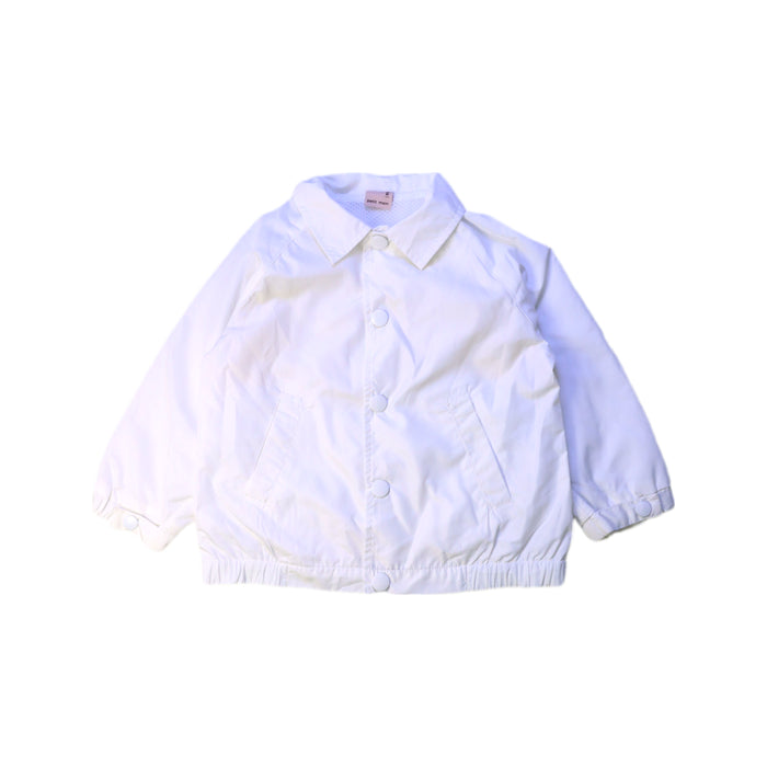 A White Lightweight Jackets from Petit Main in size 18-24M for boy. (Front View)