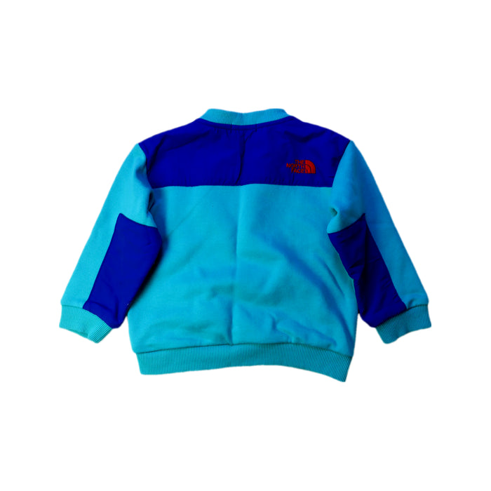 A Blue Crewneck Sweatshirts from The North Face in size 18-24M for boy. (Back View)
