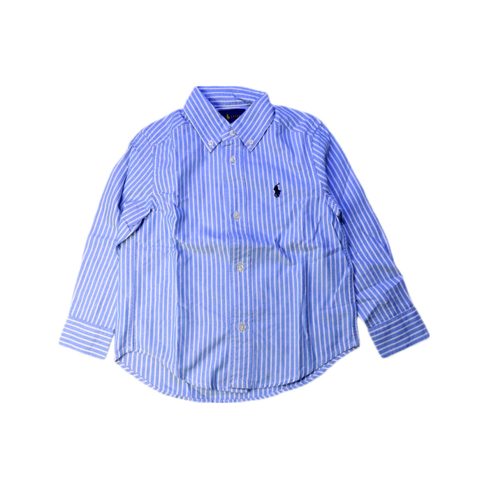 A Blue Long Sleeve Shirts from Ralph Lauren in size 3T for boy. (Front View)