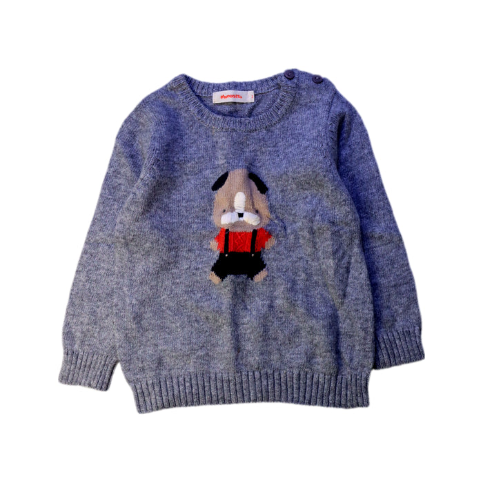 A Grey Knit Sweaters from Momonittu in size 2T for girl. (Front View)