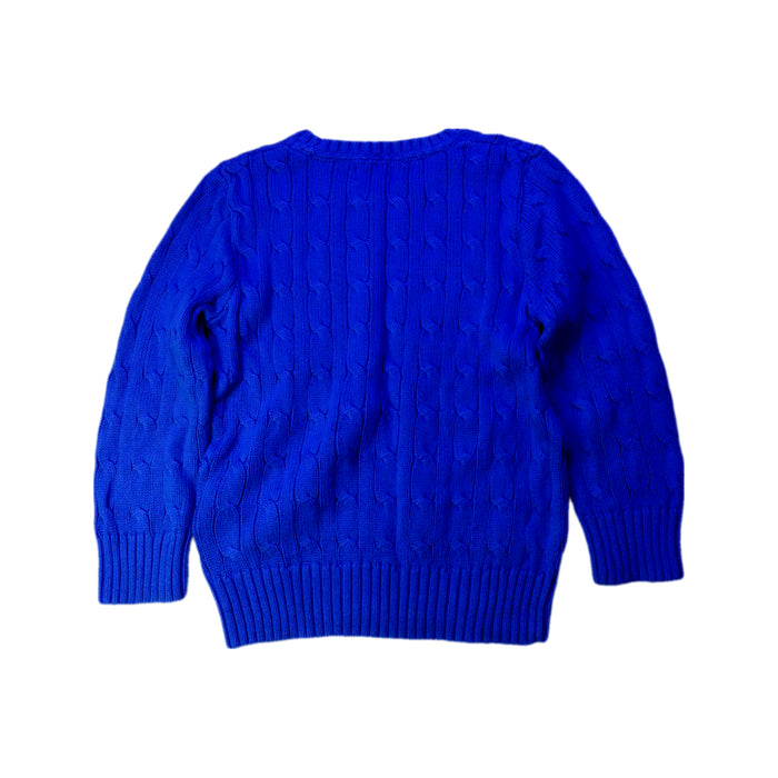 A Blue Knit Sweaters from Polo Ralph Lauren in size 4T for boy. (Back View)