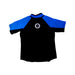 A Black Rash Guards from Aquasport in size 6T for boy. (Back View)