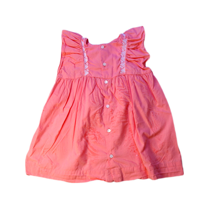 A Pink Sleeveless Dresses from Bonpoint in size 12-18M for girl. (Back View)