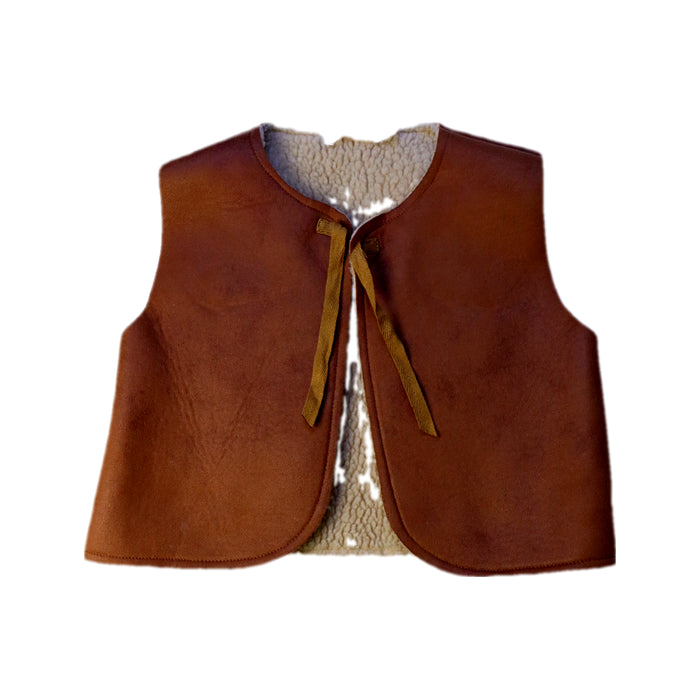 A Brown Dress Up Vests from Les Enfantines in size 3T for neutral. (Front View)