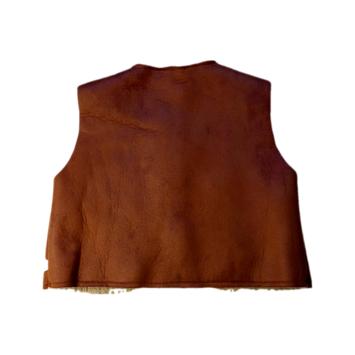 A Brown Dress Up Vests from Les Enfantines in size 3T for neutral. (Back View)