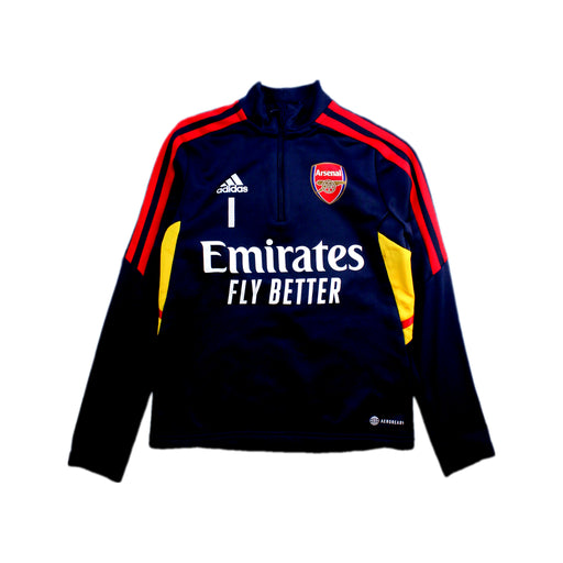 A Navy Active Tops from Adidas in size 7Y for boy. (Front View)