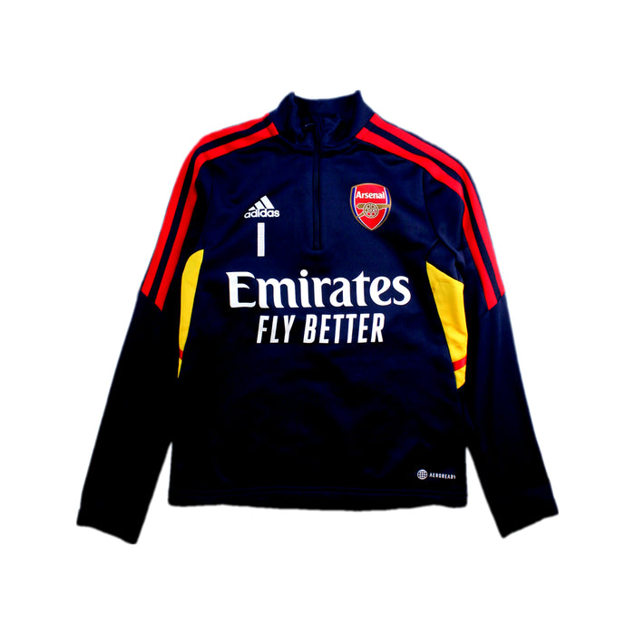A Navy Active Tops from Adidas in size 7Y for boy. (Front View)