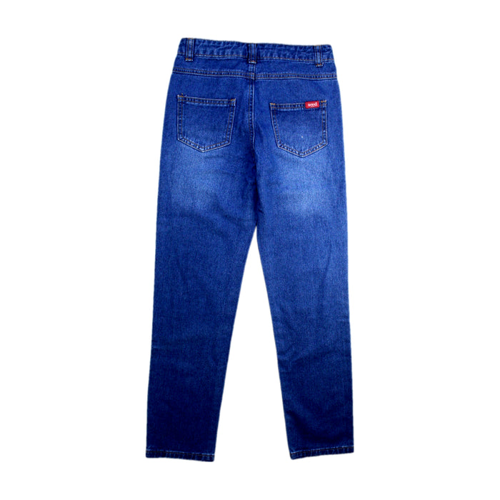 A Blue Jeans from Seed in size 9Y for neutral. (Back View)