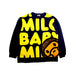 A Navy Crewneck Sweatshirts from BAPE KIDS in size 10Y for boy. (Front View)
