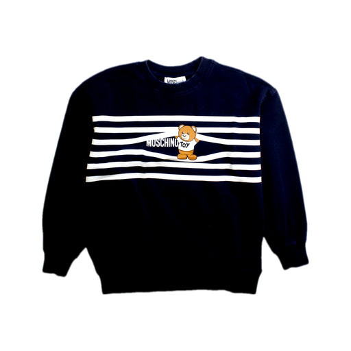 A Navy Crewneck Sweatshirts from Moschino in size 6T for boy. (Front View)