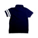 A Navy Short Sleeve Polos from Double B Mikihouse in size 5T for boy. (Back View)