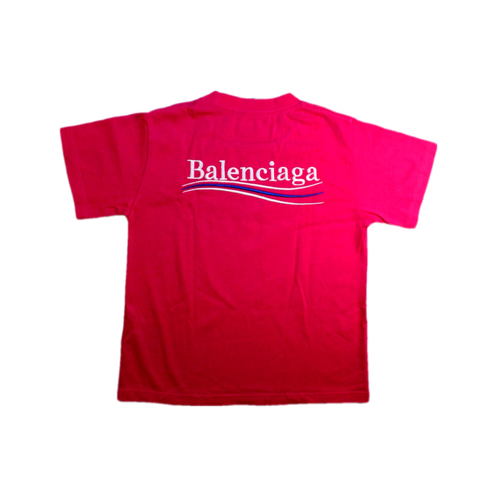 A Pink Short Sleeve T Shirts from Balenciaga in size 6T for girl. (Back View)