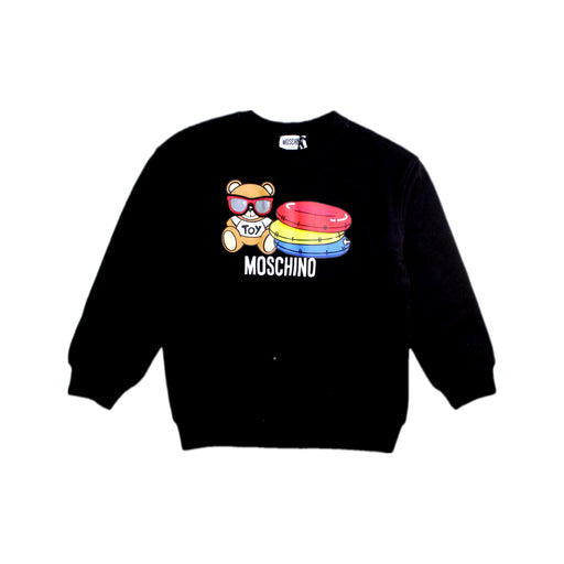 A Black Crewneck Sweatshirts from Moschino in size 6T for boy. (Front View)