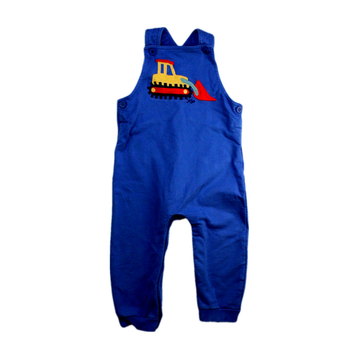 A Blue Long Overalls from Jojo Maman Bébé in size 18-24M for boy. (Front View)