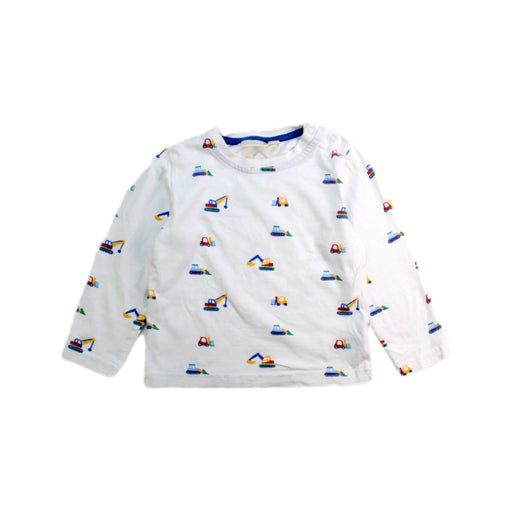 A White Long Sleeve T Shirts from Jojo Maman Bébé in size 18-24M for boy. (Front View)