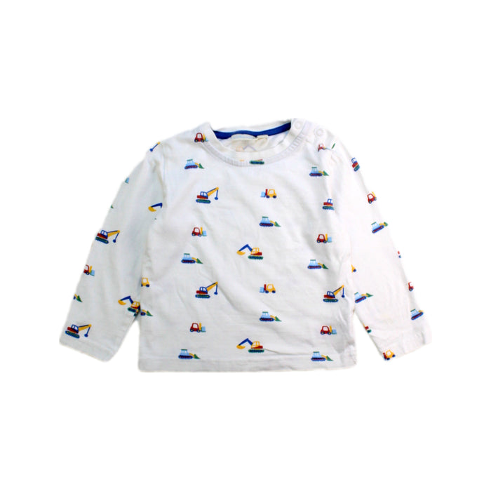 A White Long Sleeve T Shirts from Jojo Maman Bébé in size 18-24M for boy. (Front View)